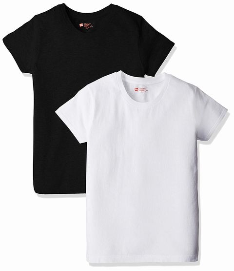 Hanes、クルーネックTシャツ┃ジャパンフィット FOR HER （お色、ブラック＆ホワイト）